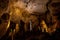 Interior photos of a stalactite cave in Franconian Switzerland in southern Germany