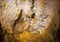 Interior photos of a stalactite cave in Franconian Switzerland in southern Germany