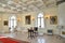 Interior piano white hall Priory Chapel at Gatchina