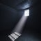 Interior of a prison, sunlight coming through the window