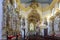 Interior of richly decorated historic Brazilian baroque church