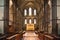 Interior of Rochester Cathedral is England\'s second oldest, having been founded in 604AD.