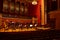 Interior of Rudolfinum Concert Hall. Equipment of the Orchestra in philharmonia, Prague, 20.11.2019