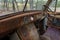 Interior Of Rusted Truck Wreck