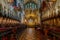 Interior of Saint Patrick Cathedral in Dublin, Ireland