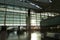 Interior of San Francisco Airport departure terminal, California