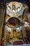 Interior of San Juan Bautista Parish in Coyoacan, Mexico.