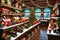 Interior of Santa Claus Workshop - Elves Busily Crafting and Packing Toys, Assembly Line of Colorful Creations