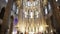 Interior of Santa Maria del Mar, the most beautiful gothic church in Barcelona