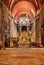 Interior of Sao Domingos church in Lisbon, damaged in fire in 1959