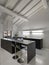 .interior shot of a modern kitchen with kitchen island