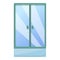 Interior shower stall icon, cartoon style