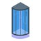 Interior shower stall icon, isometric style