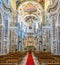 Interior sight in the baroque Church of the GesÃ¹ in Palermo. Sicily, Italy.