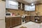 Interior spacious kitchen in a residential apartment