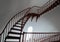 Interior Spiral Staircase and arched window inside Piedras Blancas Lighthouse on the Central California Coast