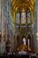 Interior of st Vitus cathdral in Prague with stained glasses, Czech Republic.