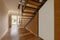 Interior stairwell of a single-family house with several floors built with metal and