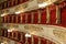 Interior stalls, la scala in milan, milan, italy