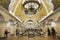 The interior of the station `Komsomolskaya` ring of the Moscow metro. Moscow,