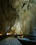 The interior of Stopica cave with Trnava stream, cave is located on the slopes of the Zlatibor mountain in Serbia