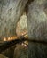 The interior of Stopica cave with Trnava stream, cave is located on the slopes of the Zlatibor mountain in Serbia