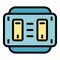 Interior switch energy icon color outline vector