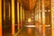 Interior of Thai wooden temple