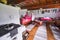 Interior of traditional slovak wooden folk house in open air museum in Stara Lubovna