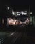 Interior train station in the evening, providing a serene atmosphere in Kyoto, Japan