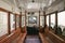 Interior of the tram carriage of the Lavra Funicular Ascensor do Lavra