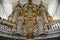 Interior of Trinitatis Kirke Holy Trinity church in Copenhagen, Denmark. February 2020 Musical organ.