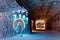 Interior of the underground corridor in the salt mine