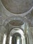 Interior view of abstract ancient church stone dome