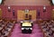 Interior view of the Australian Senate in Parliament House, Canberra