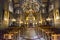 Interior view of the Byzantince chuch of Hagia Sophia or Agias Sofias in Thessaloniki, Greece