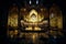 Interior view of the cathedral of Pamplona