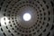 Interior view of the dome of the Pantheon in Rome