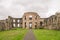 Interior view of Downhill House, looking towards the entrance gate