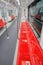 interior view of empty suburb Red Line Mass Transit System