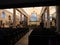 Interior view of Falmouth church with pews and altar