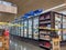 Interior view of Haggen Northwest Fresh grocery store, the freezer food aisle is