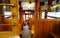 Interior view of a historic funicular in southern Germany