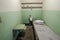 Interior view of a jail cell in Alcatraz Island Prison in San Francisco Californa