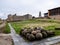 Interior view of the medieval castle of the Templars of Ponferrada