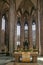 Interior view of St. Lorenz, medieval Evangelical Lutheran Church in Nuremberg, Bavaria, Germany
