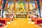 Interior view of thousand buddhas Temple in France