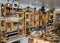 interior view of a typical Camargue souvenir shop with many regional and local food specialties