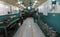 Interior view of a well equipped accident relief railway train coach.