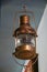 Interior vintage hanging copper lantern